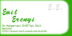 emil erenyi business card